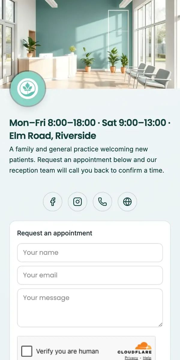 Elmwood Family Practice — live metawe page