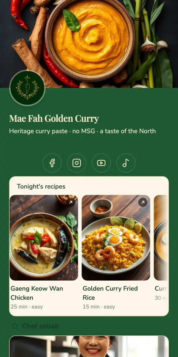 Mae Fah Golden Curry — live metawe page
