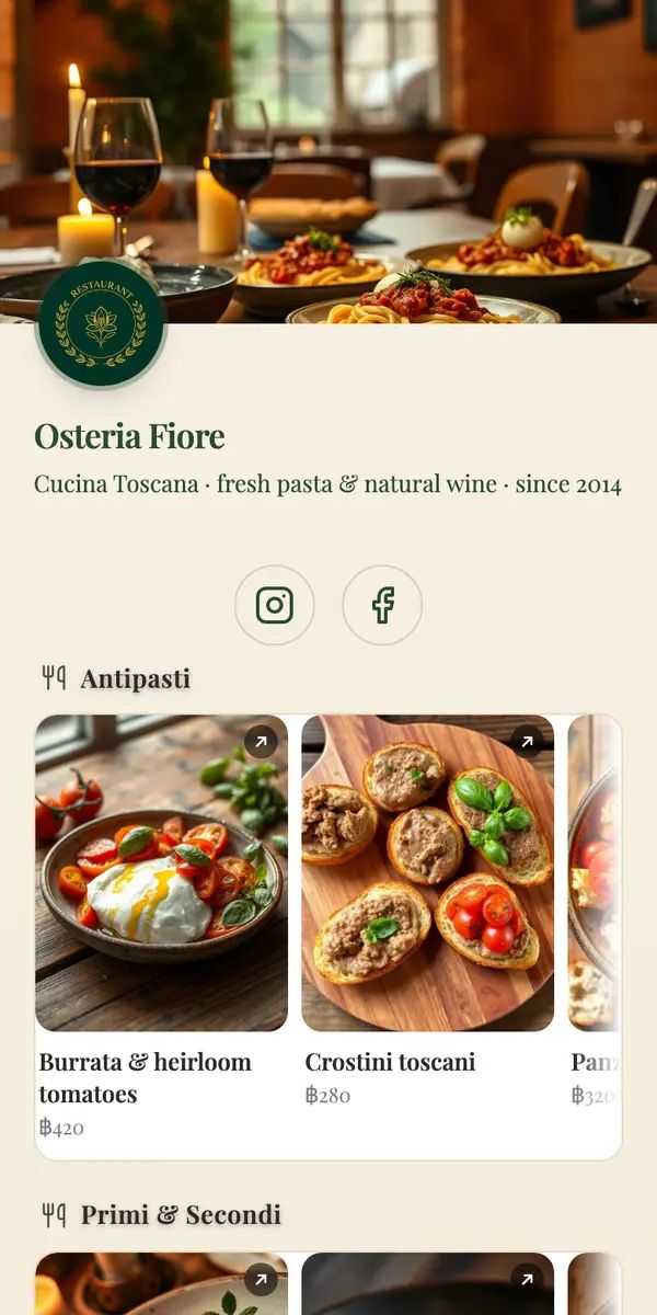 Osteria Fiore — live metawe page